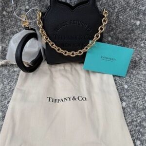 Tiffany & Co. Black Bag with Gold Chain